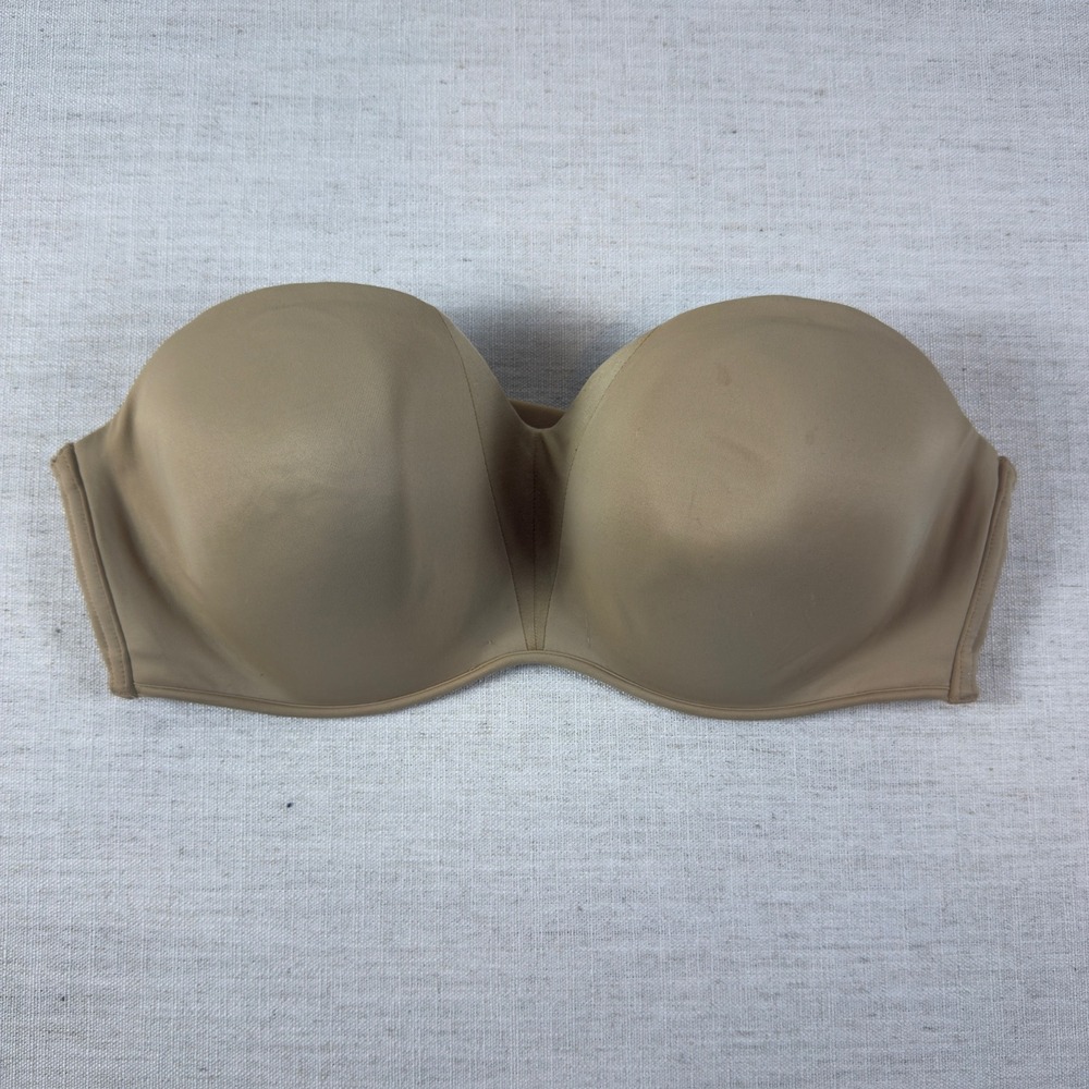 Soma Stunning Starlet Strapless Bra 38D Nude Beige Underwire Molded Cups 1683